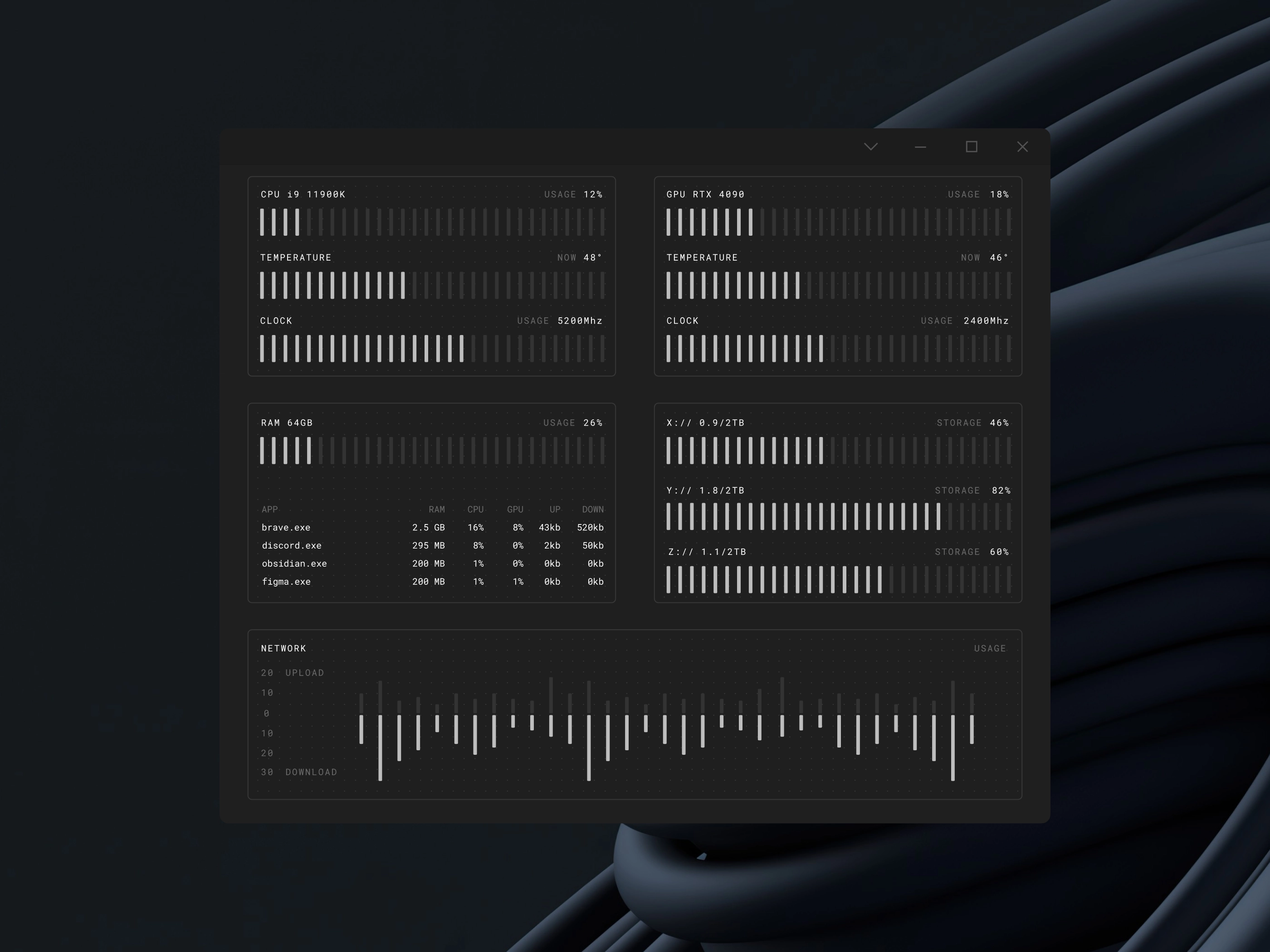 Performance Monitor Dark